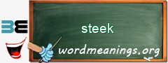 WordMeaning blackboard for steek